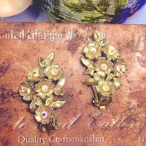 Vintage aurora borealis earrings